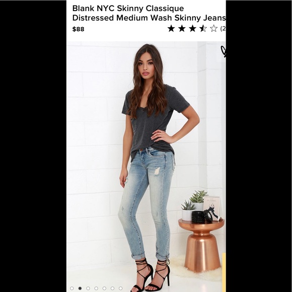 BlankNYC Skinny Classique Distressed Jeans - Picture 2 of 11